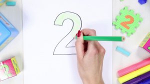 Numeral 2. Study the numeral two, educational video