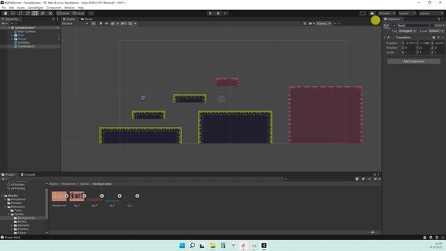 Урок 1 2D платформер. "Разработка компьютерных игр на Unity"