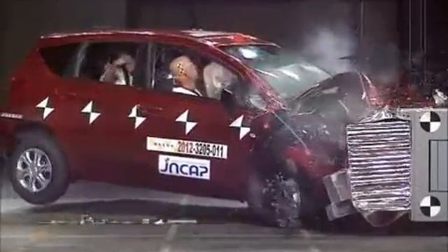 Crash Test 2012- Nissan Note / 2014- Hyundai IX 20 / Kia Venga / Renault Modus ( Offset) JNCAP смотреть онлайн