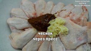 "КРЫЛЫШКИ С АДЖИКОЙ" в микроволновке в пакете за 30 мин.