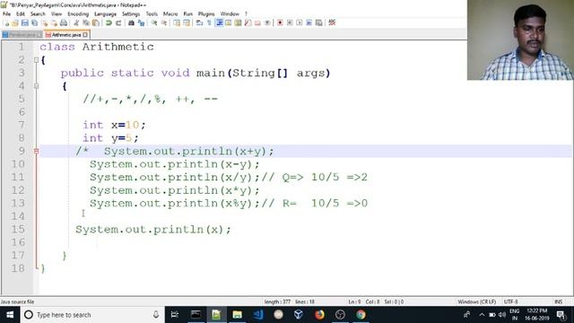 ☕Complete Java Tutorials |?Arithmetic Operators in Java |?Java Course for beginners | ?Java In Tami