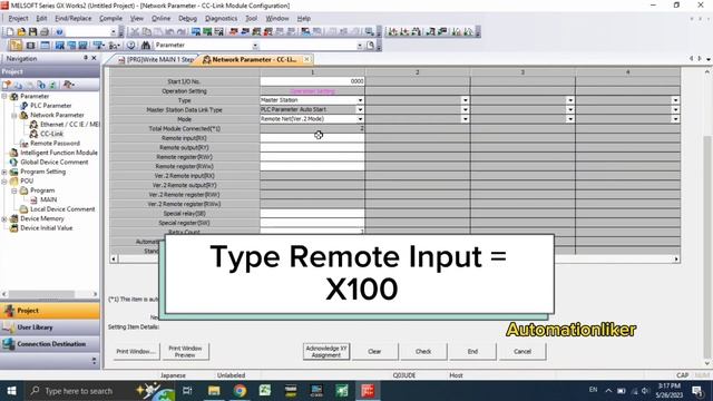 CC-Link : CC-Link QJ61BT11N Configuration AJ65SBTB3-16D Combine with Output Module Keyence KV-KC16B