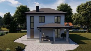 Презентация проекта двухэтажного дома площадью 124кв.м.