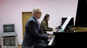 А. Бабаджанян "Ноктюрн" Великолепное исполнение дуэта на фортепиано!