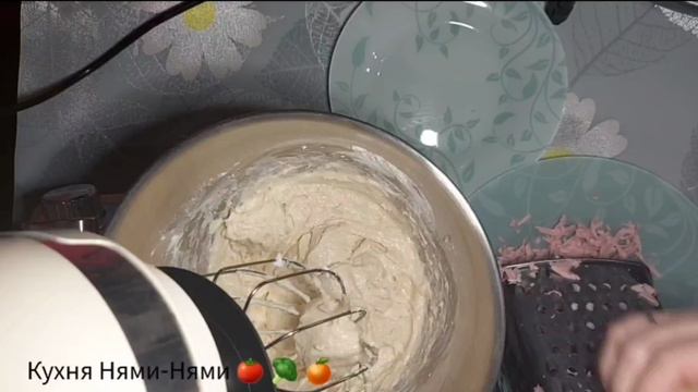 Кекс с сыром и ветчиной