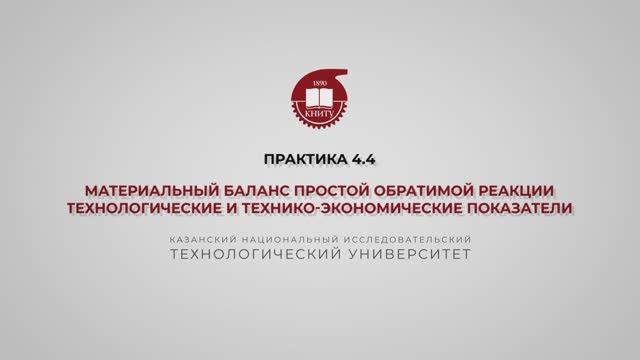 Анисимова В.И. Практика 4.4. МБ простой обратимой реакции