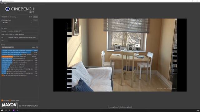 Intel Core i9-10885H CPU | Cinebench multi-core benchmark смотреть онлайн