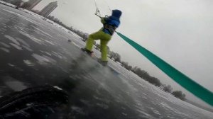 Wing foil Москва  Катание с вингом  зимой.