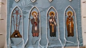 Изготовление митры в золотошвейной мастерской