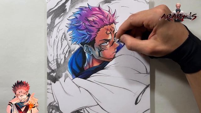 Drawing - Sukuna ( Itadori Yuji ) [ Jujutsu Kaisen / 呪術廻戦 ] смотреть онлайн