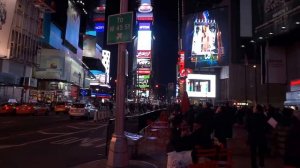 New York Broadway street at night