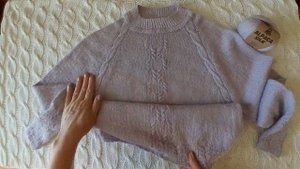 Джемпер спицами из Alpaca Silk.