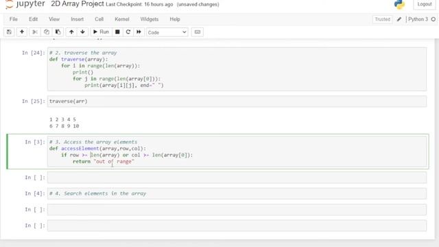 How to write program for computing two-dimensional array in python | Two-dimensional array in pytho