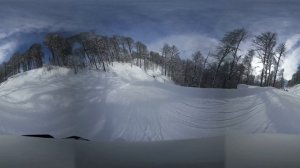 Роза Хутор - спуск на сноуборде