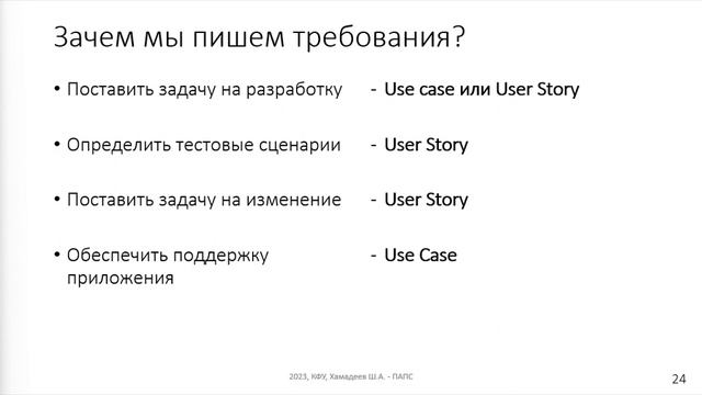 Лекция 7 Пользовательские требования 2023 смотреть онлайн