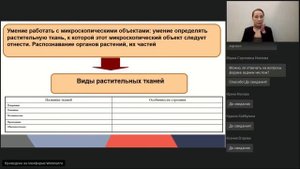 Вебинар "Формирование умения определять растительную ткань"