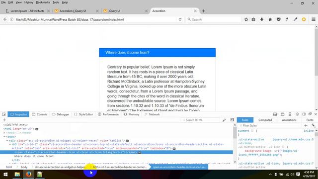jquery part  - 9 | accordion