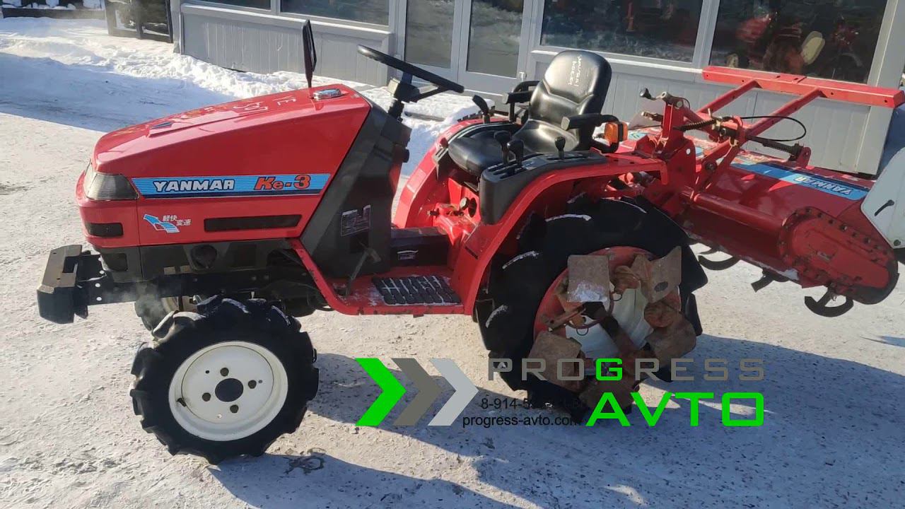 Полноприводный трактор YANMAR Ke-3 грунтозацепы болотоходы насадки на колёса для проходимости