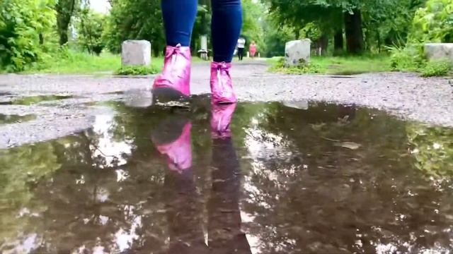 ХИТ! Защитные резиновые Водонепроницаемые чехлы на обувь 2шт/уп многоразовые смотреть онлайн