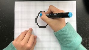 Алмаз из Майнкрафта по клеточкам ? Как нарисовать алмаз из Майнкрафта