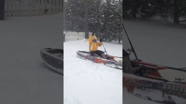 Kayak Fishing Snow Storm 2016 Virginia