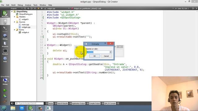 Tutorial Qt Creator - QInputDialog смотреть онлайн