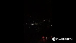 Работа ПВО в небе над Дамаском