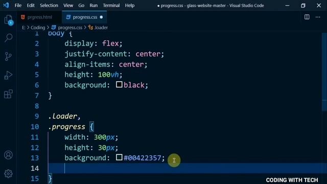 Css Tutorial : Progress Loader Animation | Animated Loading Bar Using Only CSS and Html