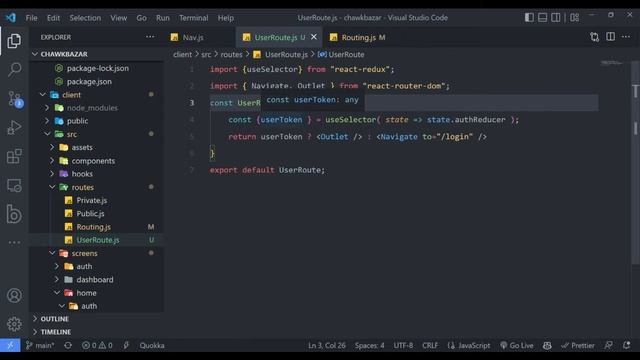 [53] Full Stack MERN Project eCommerce User Protected Routes [Urdu/Hindi]