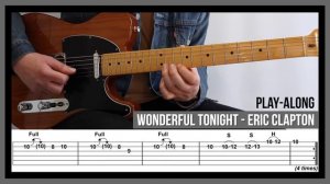Wonderful Tonight (TAB) - String-Bend Guitar Riffs - Eric Clapton