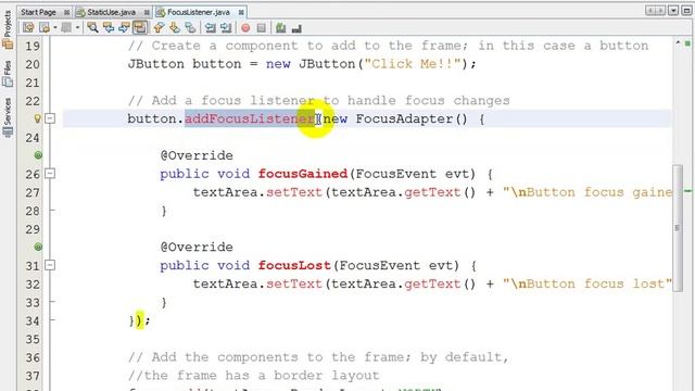 Advanced Java Swing- Bangla Tutorial(FocusEvent Example)- Class 15