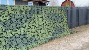 Как собирается или как стыкуется маскировочная сетка в большую площадь