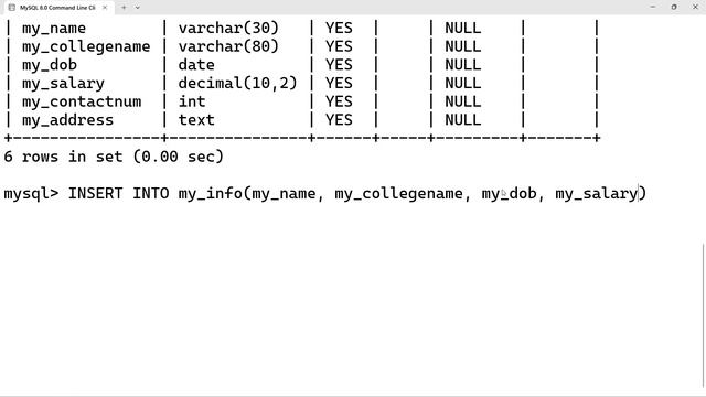 Using INSERT INTO to insert data in specified Column |SQL Tutorial For Beginners in Marathi #16 #sq смотреть онлайн