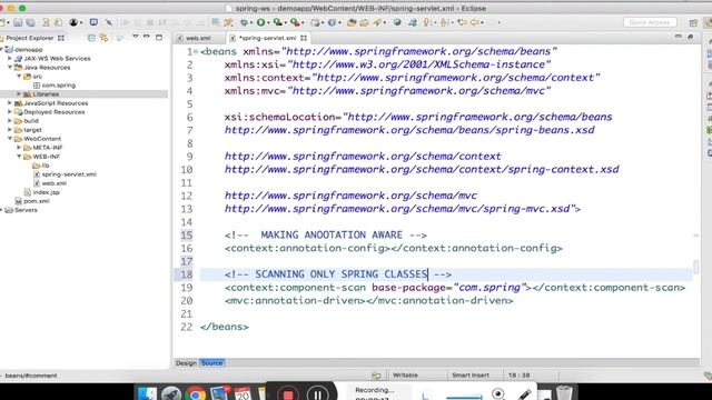 5 Spring configuration update Add annotation support in spring servlet xml смотреть онлайн