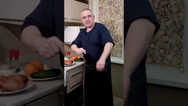 Куриный салат с апельсинами