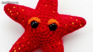 Амигуруми: схема Морская звёздочка. Игрушки вязаные крючком - Free crochet patterns.