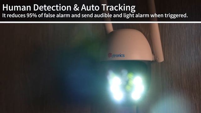 Ctronics PTZ Outdoor WiFi Surveillance Camera, 1080P Wireless with Automatic Tracking смотреть онлайн