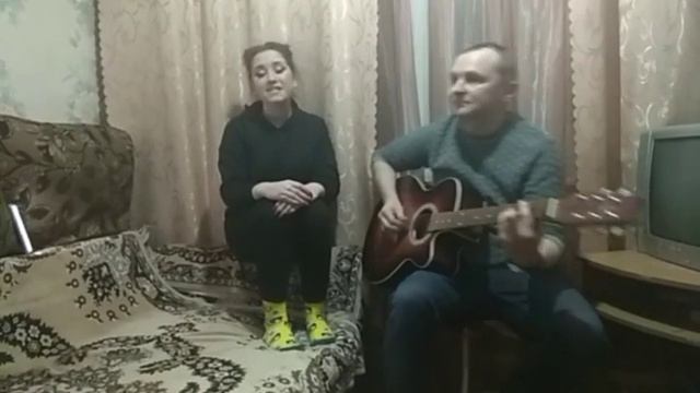 Песня "Старый забытый вальсок" Песня под гитару в исполнении Яны! смотреть онлайн