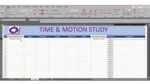 Excel Time & Motion study template - Calculate bench mark & productivity & set the targets - BPO