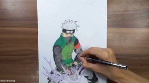 Drawing Kakashi Hatake And Perfect Susanoo | Rokudaime Hokage | Naruto Shippuden