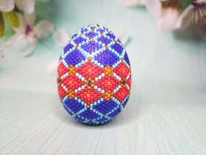 Мастер-Класс  "Яйцо из бисера". Мозаичное плетение. Часть 1.