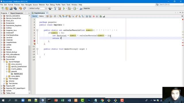 Como calcular el factorial de un numero en Java aplicando Recursividad смотреть онлайн