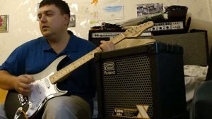 Электрогитара Behringer и комбик Roland Cube 20X. Пример звучания.