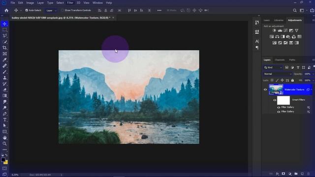 Photo to Watercolor Painting Effect In Photoshop смотреть онлайн