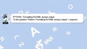 PYTHON : Formatting PyYAML dump() output