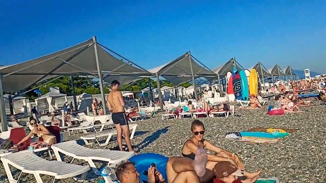 Имеретинский курорт - Пляж Sport Inn Совхоз Россия Адлер Сочи 28 июля 2022