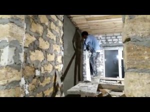 Учусь штукатурить цементно песчаным раствором (Подрезка )