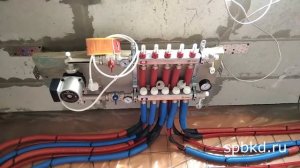 Водяные теплые полы в Кивеннапе. Проверка давления перед заливкой стяжки.