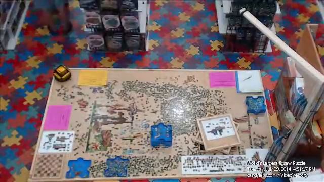 Day 60 July 29, 2014 - "Wildlife" 33600 pc World's Largest Jigsaw Puzzle assembly смотреть онлайн