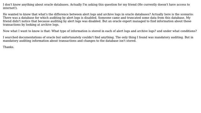 Databases: Difference between alert log and archive log in oracle databases смотреть онлайн